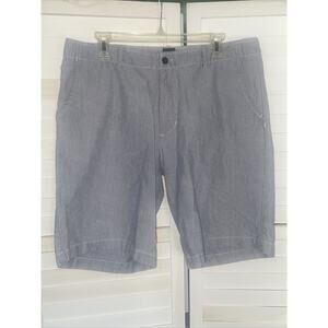 JF J. Ferrar Mens Casual Gray Flat-Front Shorts Size 34